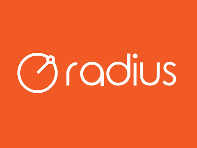 Radius Logo circle circle logo clean logo creative flat logo logo logo design orange professional professional logo radius radius logo