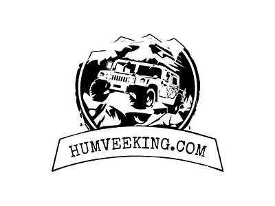 HumveeKing Logo badge black creative design humve humvee jeep jeeps logo miliry suv