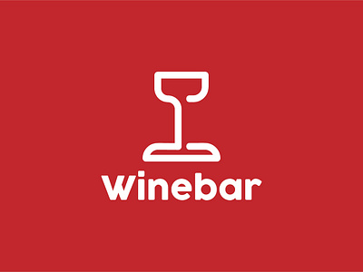 Winebar Logo 2019 bar bars branding classy clean design flat glass icon logo minimalist professional red vector wine wine bottle wine glass wine label winery