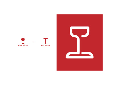 WineBar logo 2019 app bar bar logo bar stool branding creative design flat icon illustration logo minimalist professional vector wine wine bottle wine glass wine logo winery