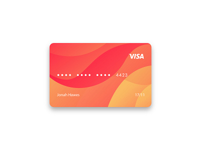 Credit Card Design 2019 bank card branding clean creative credit credit card credit cards creditcard design flat gradient illustration logo minimalist orange professional ui vector visa