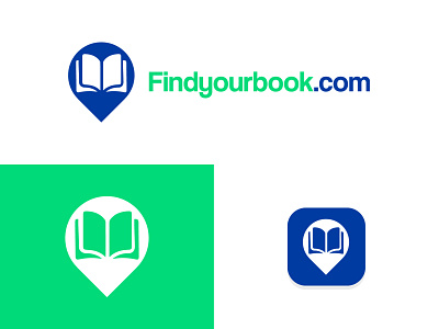 FindYourBook book book app booking books creative design find finder finding icon location location app location pin logo minimalist logo