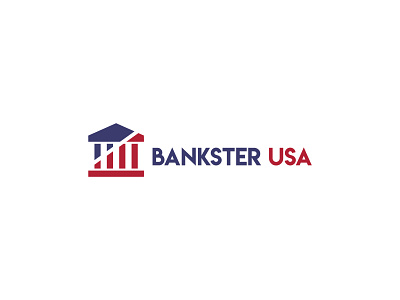 Logo Bankster USA bank logo bank usa banking app brand design brand identity branding building logo creative creative logo creative logo design design flat icon logo modern logo design professional real estate agent real estate branding real estate logo usa logo