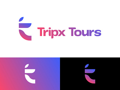 TripxTours Approved Logo abstract abstract art abstract design abstract logo branding design flat logo professional t icon t logo t monogram travel travel agency travel app travel blog travel company logo travel logo traveling trip logo