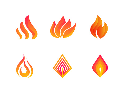 Fire Logo Icons abstract branding design fire fire icon fire logo firstshot flame flame icon flat heat icon ignite ignite logo logo minimal minimalist logo power tech torch