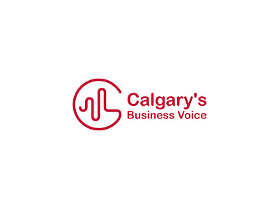 Calgary's Business Voice Logo Redesign branding business logo business logo design c icon c logo c logo design chart logo company logo creative design flat flat icon logo minimal c logo minimalist design minimalist logo professional red redesign voice logo