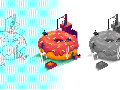 Look, it's almost over. donut isometric isometric design sweet