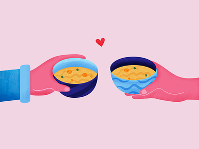 soupy date | date com sopinha digital art illustration