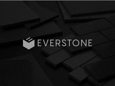 E for Everstone 3d logo logomark monogram negative space negative space logo stone symbol