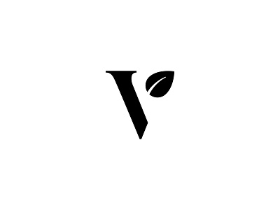 V Monogram leaf leaves logo logomark modern monogram natural simple v