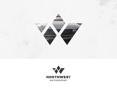 Northwest Motorsport car clean customfont logo logomark modern monogram motorsport negative space negative space logo nw race simple