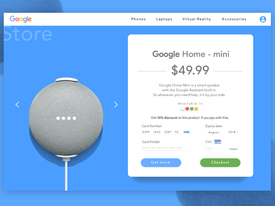Google Home Product Page.