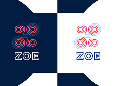 ZOE : Circles, Lines and Gradients. bright dark design gradient logo zoe