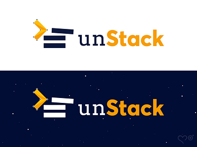 unStack - Logo branding design icon logo stack tech technology typography