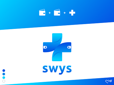 Swys - Logo for a financial platform (Rejected) branding cross design finance fintech logo plus swiss swiss design wallet