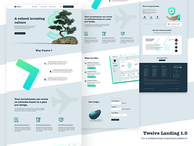 Twelve - Investment Landing Page branding design fintech investment landingpage tree typography ui web