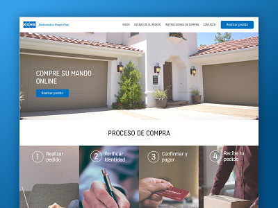 Ecommerce landing page for Kone