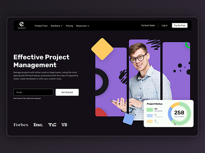 Project Management Software - Landing Page