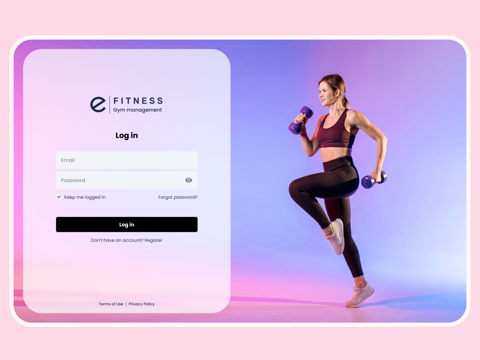 Login Sign In E Fitness Gym Management System By Max Holub On Dribbble