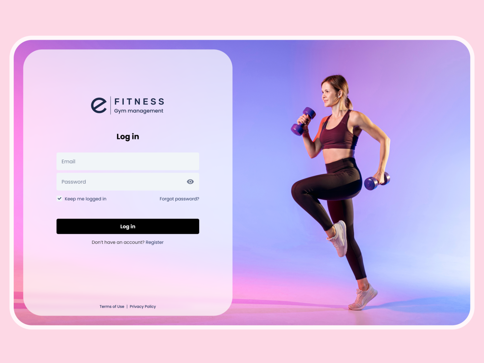 Login / Sign In, E-Fitness - Gym Management System by Max Holub on Dribbble