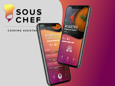 Sous Chef a Smat cookimg APP app character cooking app design smart ui ux vector
