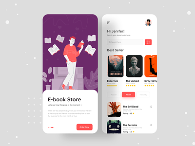 E-books App app design apps design apps screen audiobook book book reading book review clean consulting design digital technologies e library ebook design figma illustration landing page learning app reading app ui ux