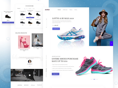 Lotto-Landing Page 2019 trend brand branding clean design dribbble best shot ecommerce google apple microsoft illustration landing page lotto minimal colorful photography shoes shoes landing page shop typography ui ux web website