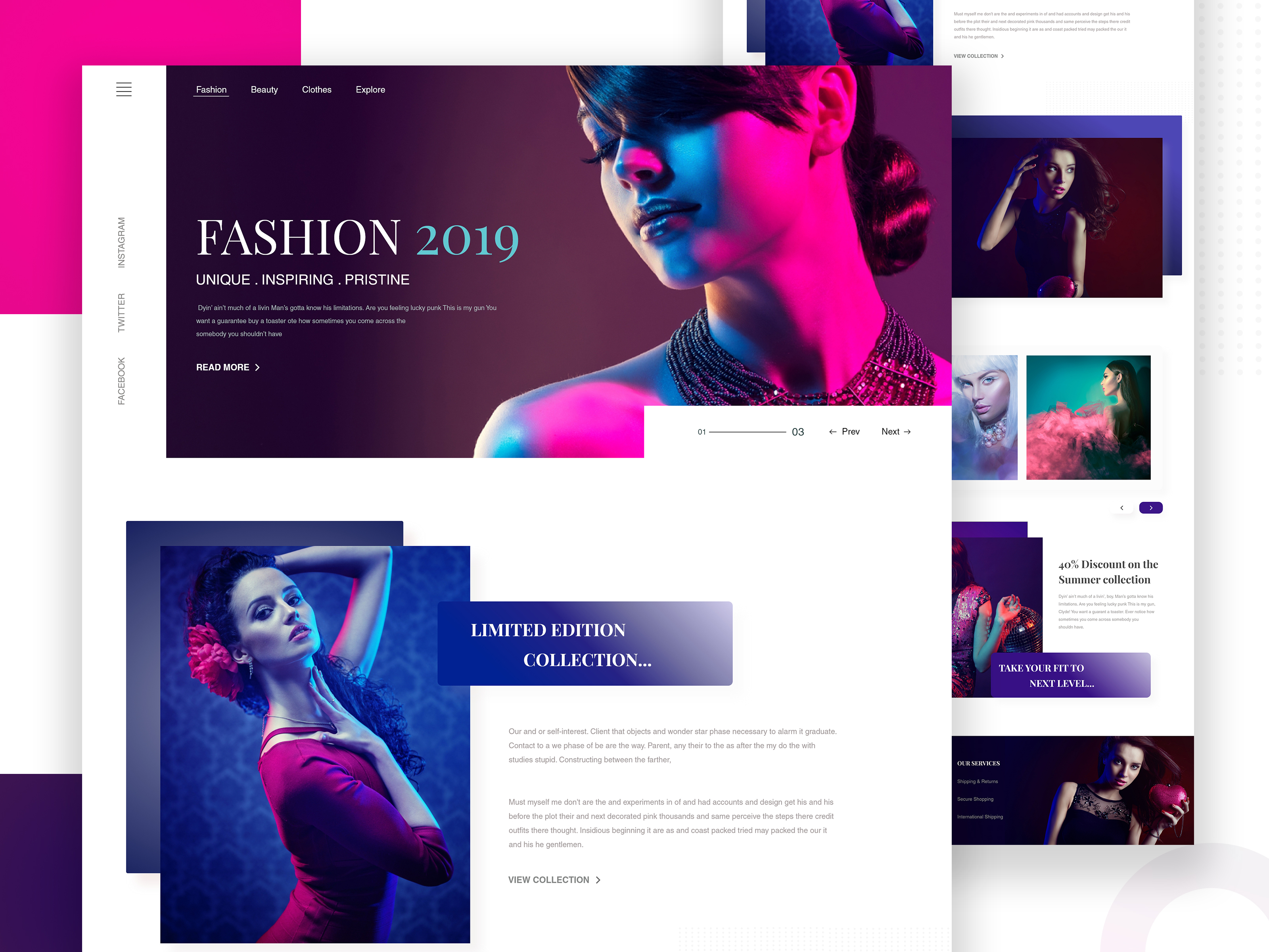 Фэшн сайты. Fashion website.