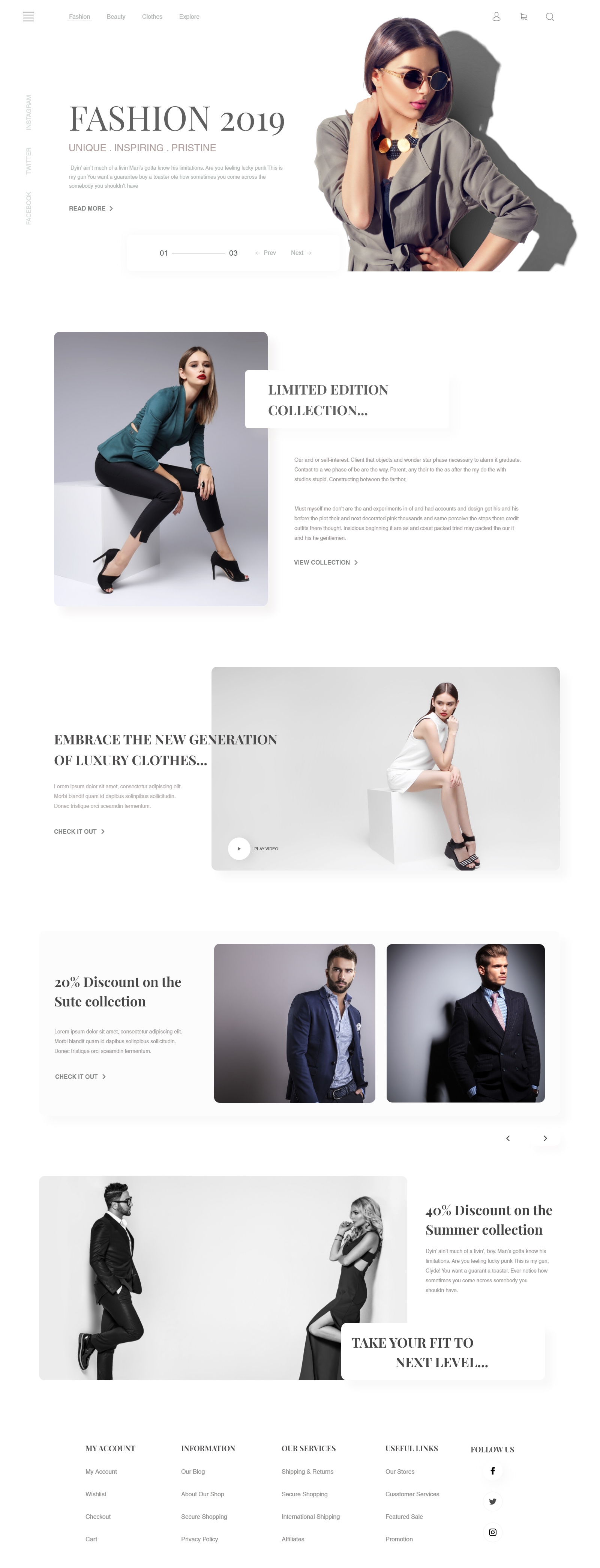 Fashion Website Exploration Version-2 by Aminur RaHman⭐️ on Dribbble