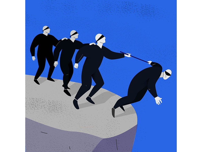 Desinformation crisis blind picture crisis fakenews desinformation illustration