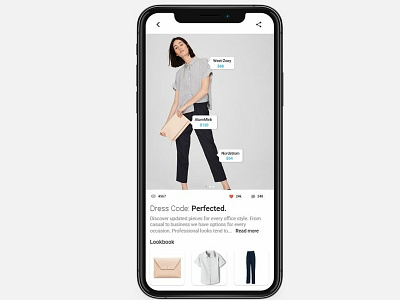 Lookbook with Clothing Tags app clothing daily design discover shopping app ui ux