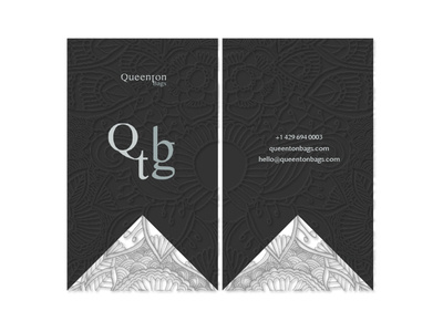 Queenton Bags Card branding busines card design identitiy logo