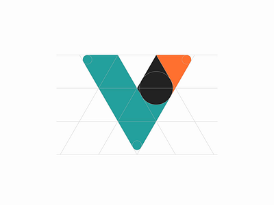 Vamba 2nd Logo Revisions after effect android animation animation 2d brand branding geometric green grid identity logo minimal mortgage mortgage loans orange simple ui uiux ux vector