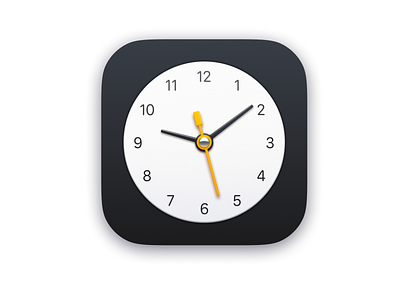 Clock big sur clock figma icon realistic