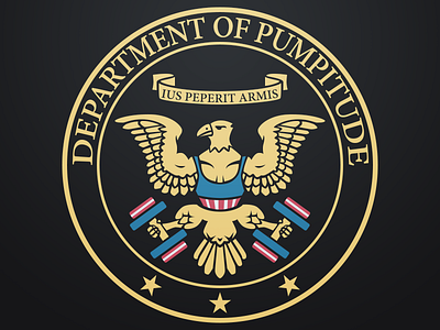 Pumpitude department eagle logo seal shirt top usa weights