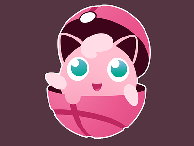Dribbblypuff dribbble jigglypuff pokemon sticker