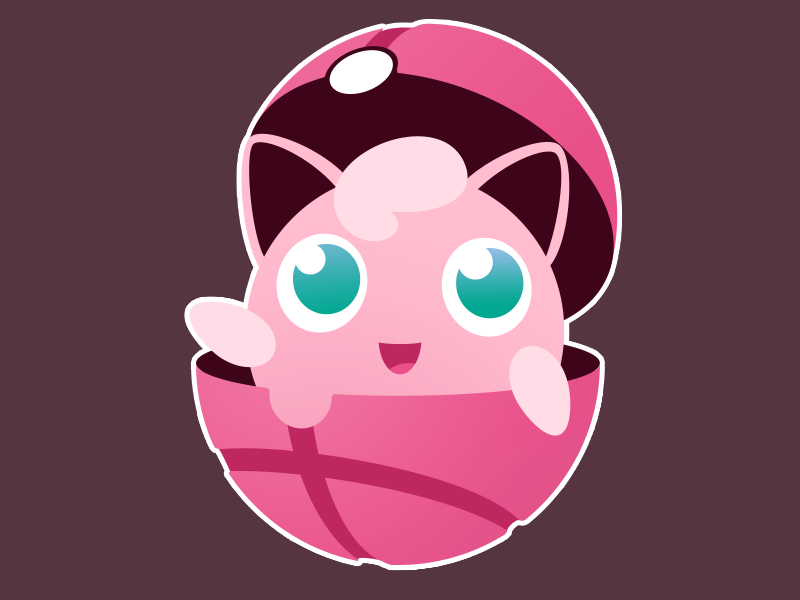 Dribbblypuff jigglypuff sticker pokemon dribbble