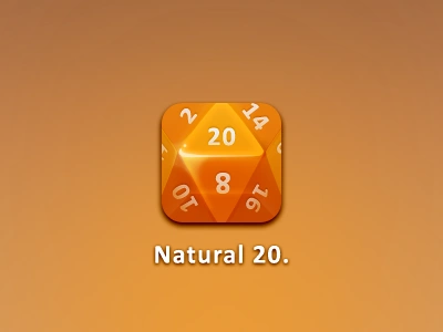 Dice d20 dice hd icon iphone orange