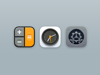More Retro Icons calculator clock icons ios iphone realistic retro settings