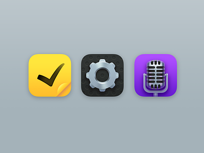 New Icons icons iphone microphone podcasts realistic reminders settings sticky