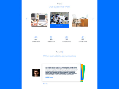 Software company landing page