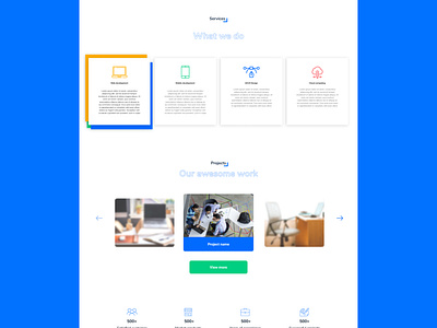 software company landing page