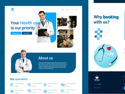 Clinics reservation landing page