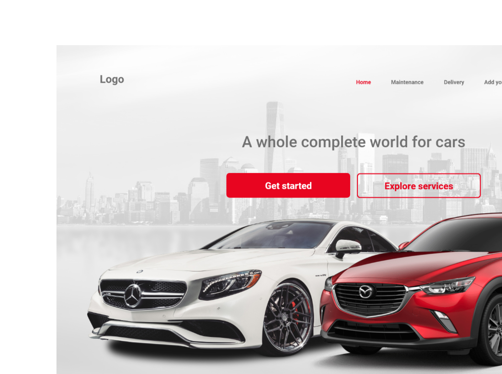 cars maintenance landing page by somaya zaki on Dribbble