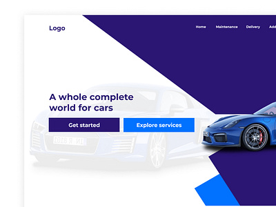 cars maintenance landing page