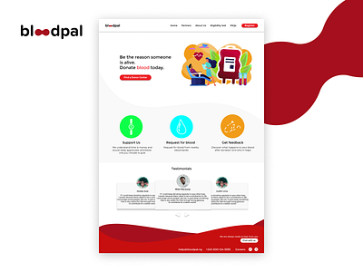 Blood Donation Landing Page blood health landingpage