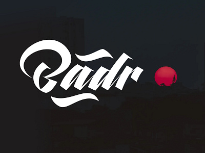 BADR brushpen illustration lettering script