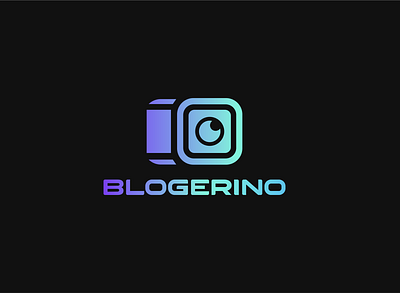 Blogerino blog branding camera camera logo icon logo vector