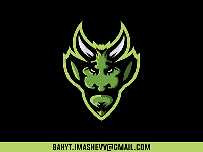 Green Devil cybersport design icon logo vector