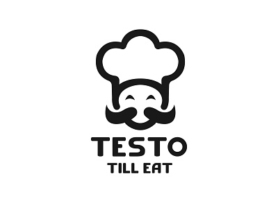 Testo cafe cook icon kitchen logo logos vector